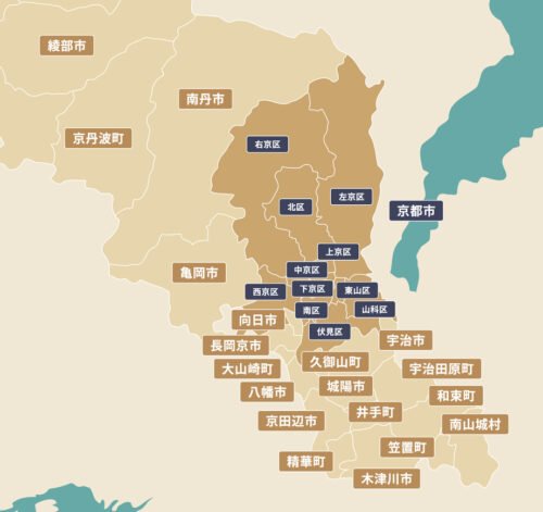 京都市の地図